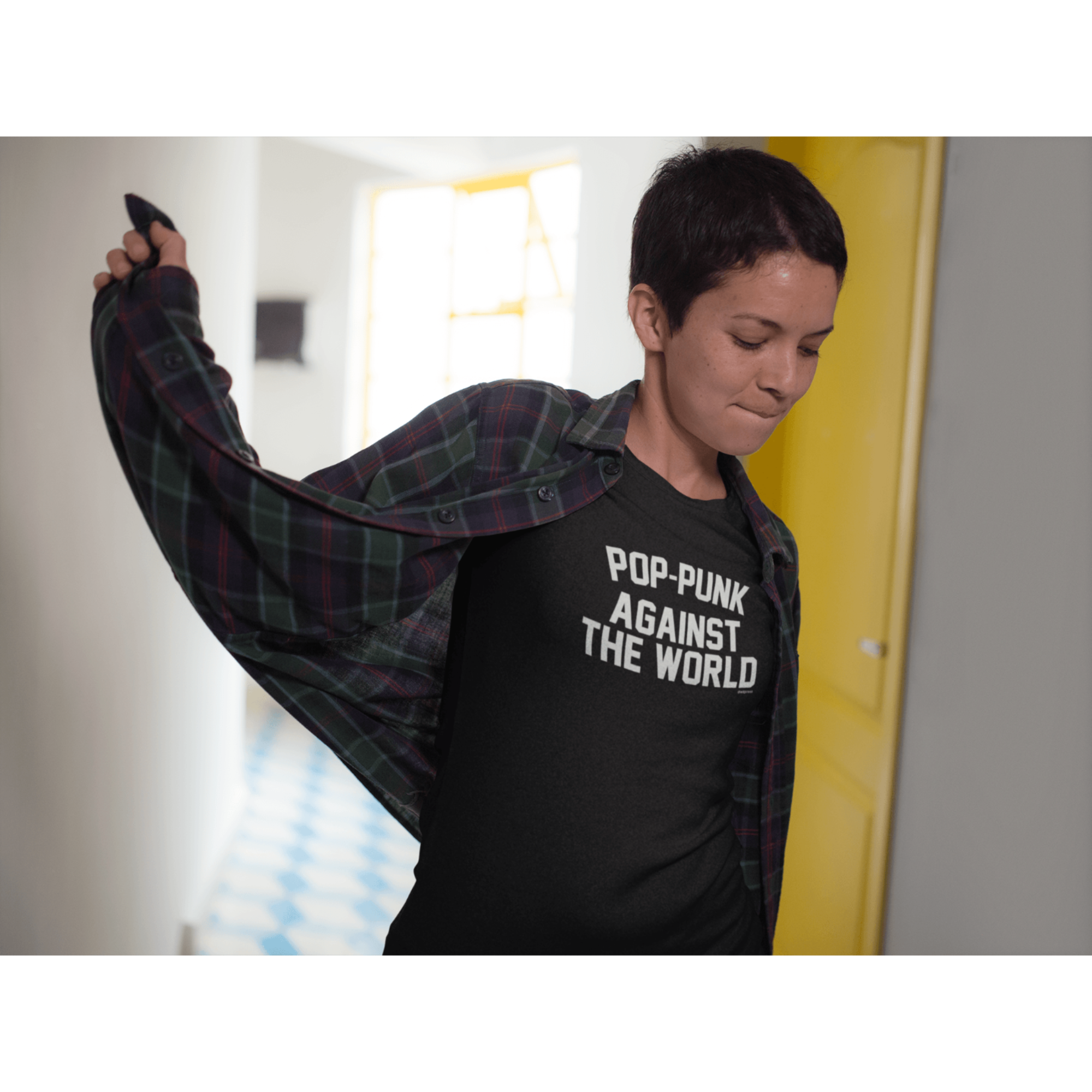 Against The World Unisex T-Shirt by Alternative Press Apparel Alternative Press S Black Long Sleeve