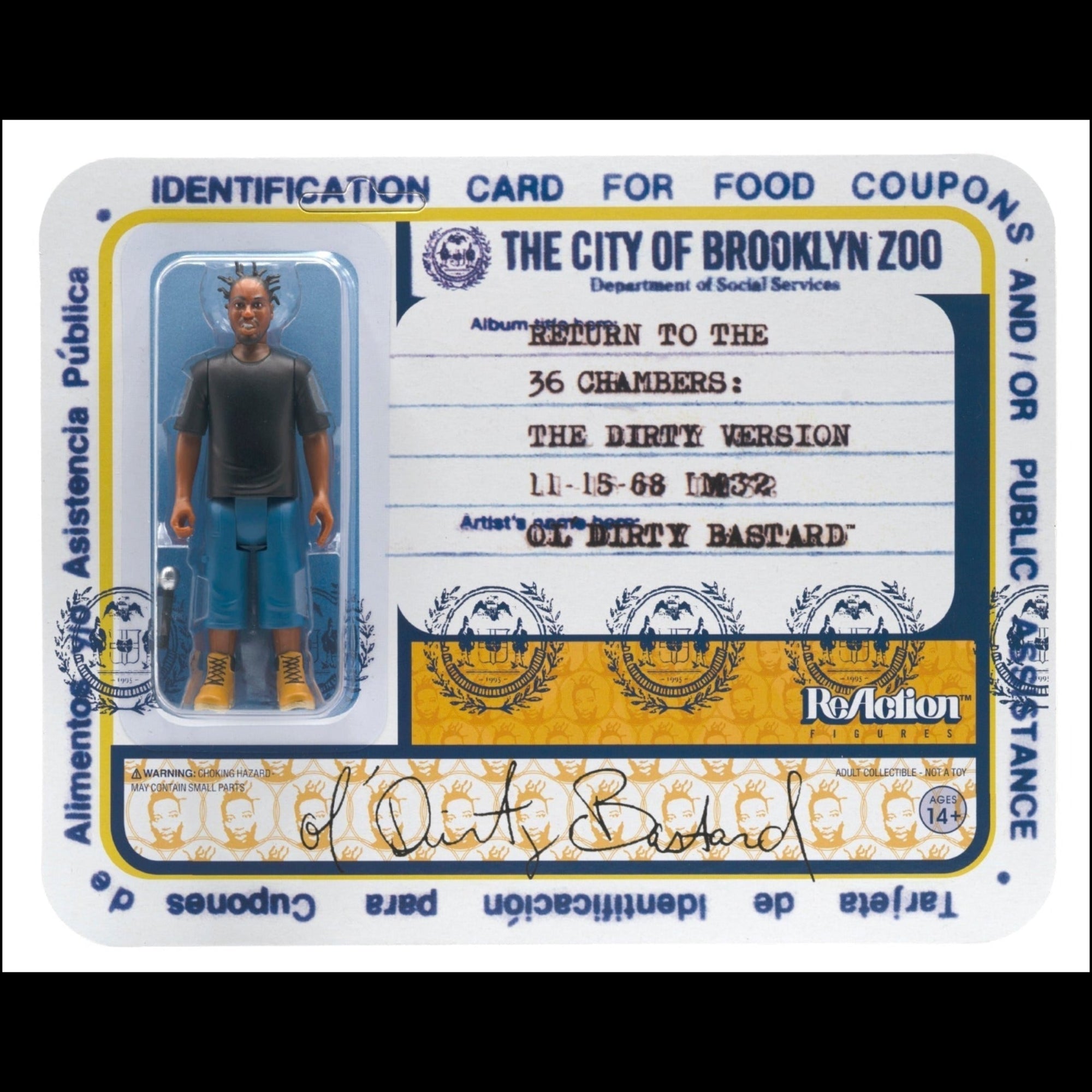 OL' DIRTY BASTARD REACTION WU-TANG CLAN ACTION FIGURE