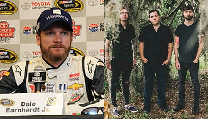 Scene superfan Dale Earnhardt Jr. promotes a show with the Dangerous Summer