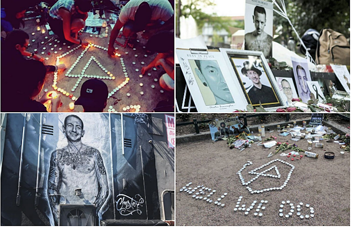 Chester_Bennington_memorials_collage
