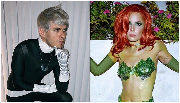 Awsten Knight and Halsey dress up for Halloween.