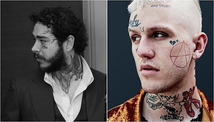 post malone, lil peep, tattoo