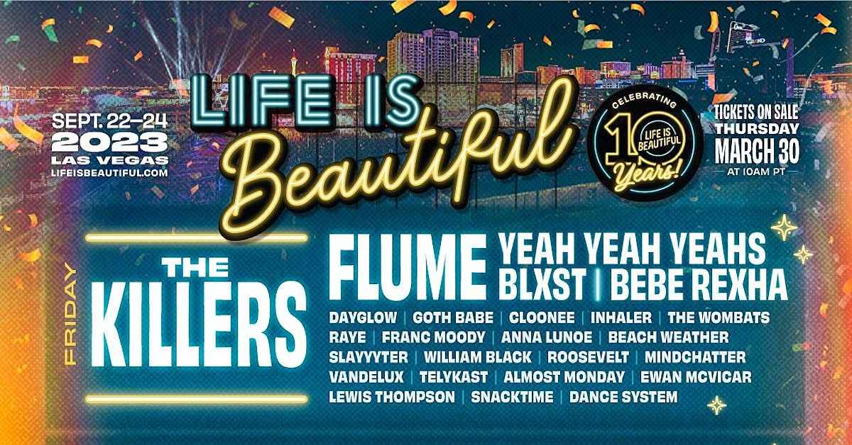 life is beautiful 2023 lineup