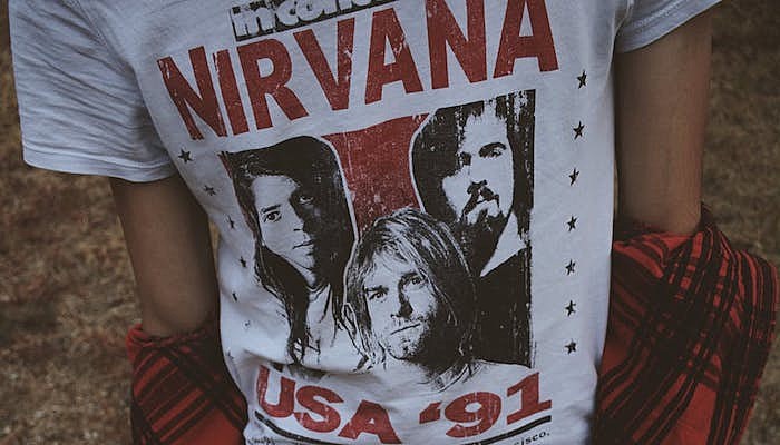 band shirt upcycle nirvana