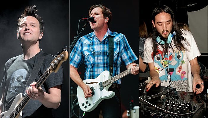 Steve Aoki, Jim Adkins, Mark Hoppus