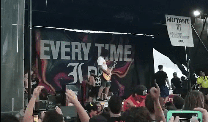 Jordan Buckley of Every Time I Die was determined to be the last performer at Vans Warped Tour forever.