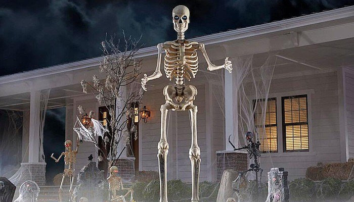 home depot skeleton halloween memes 2020