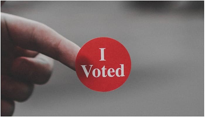 I voted sticker, election, ballot