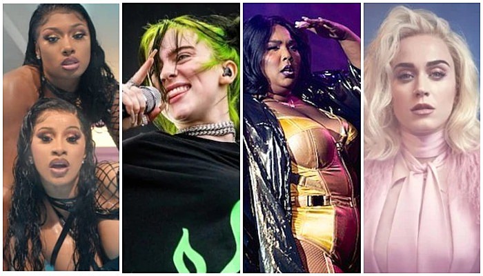female artists breaking records, lizzo, billie eilish, cardi b, megan thee stallion, katy perry