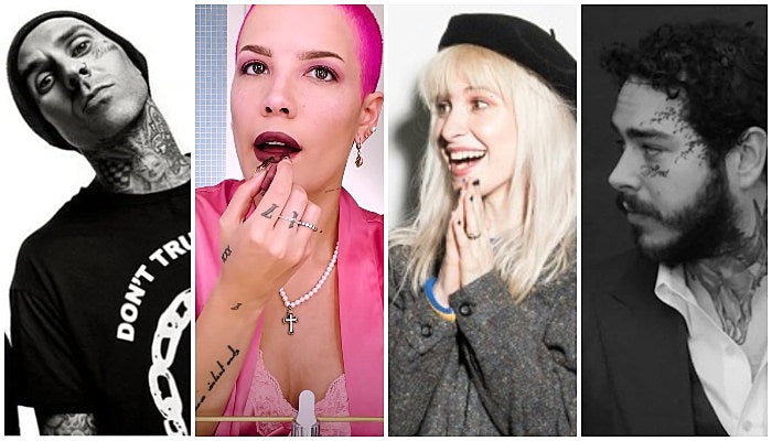 artists who have their own brands, travis barker, halsey, hayley williams, good dye young, post malone