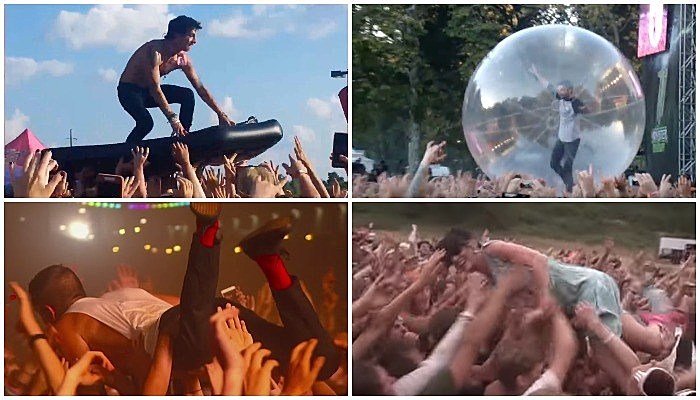 stage dive crowdsurf