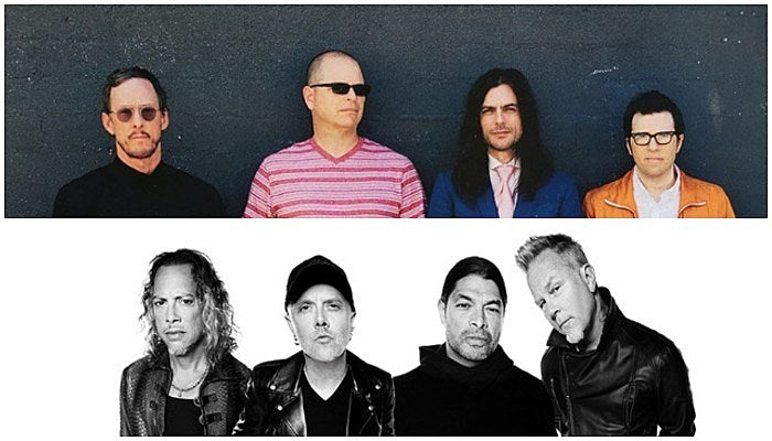 weezer and metallica collage