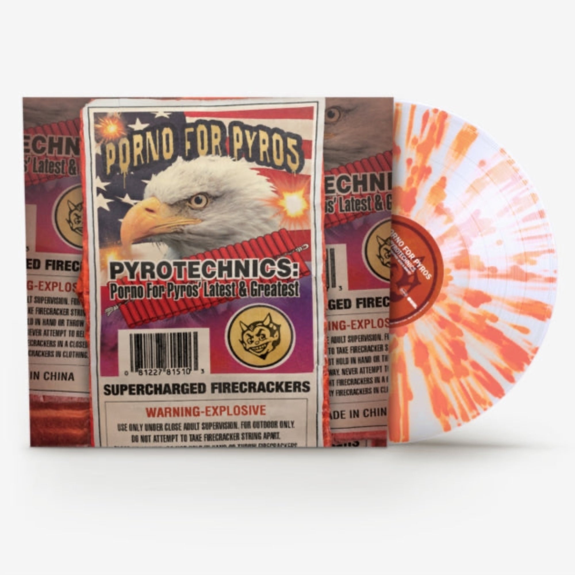 PORNO FOR PYROS 'PYROTECHNICS: PORNO FOR PYROS' LATEST & GREATEST' LP (Clear w/Orange Splatter Vinyl)
