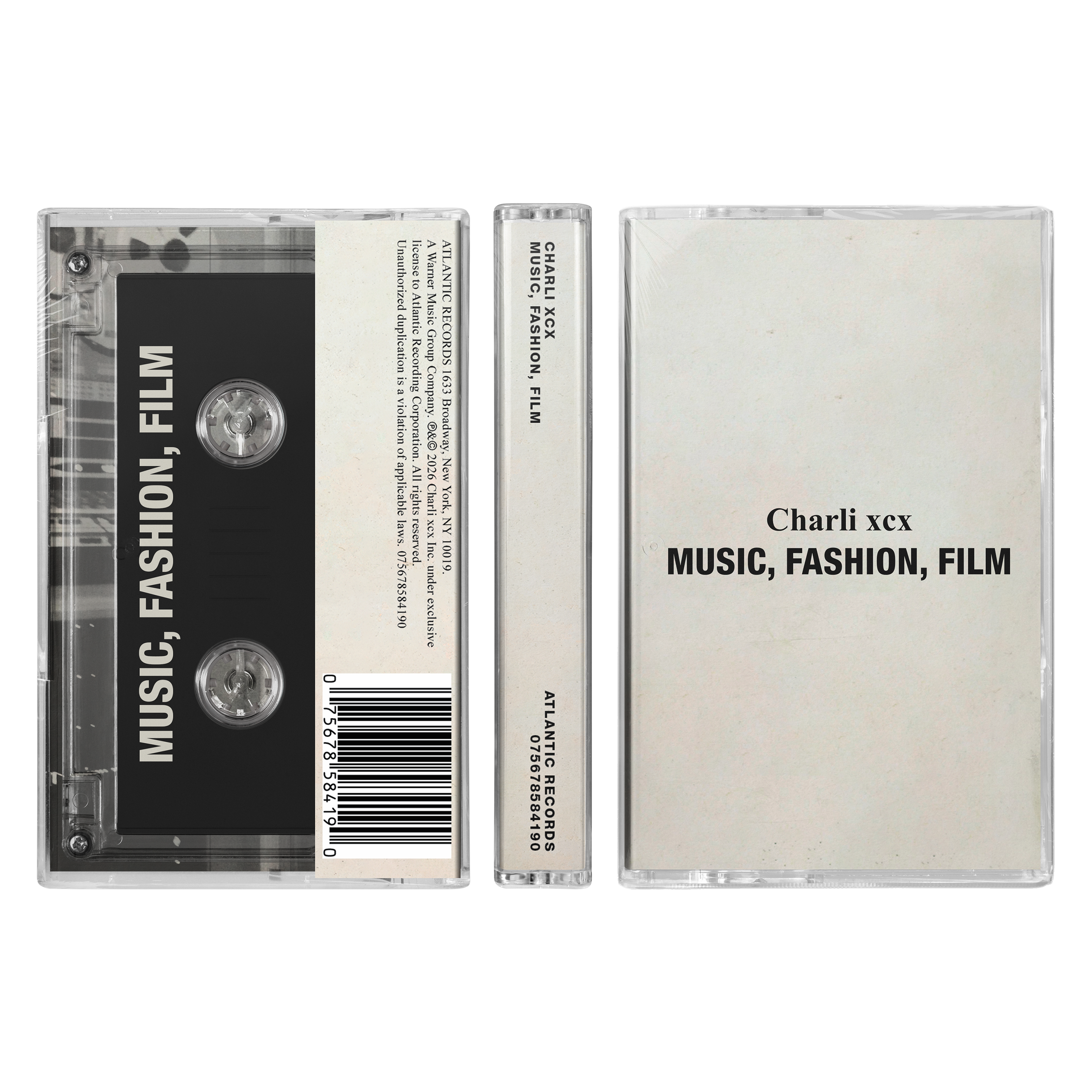 CHARLI XCX 'MUSIC, FASHION, FILM' CASSETTE
