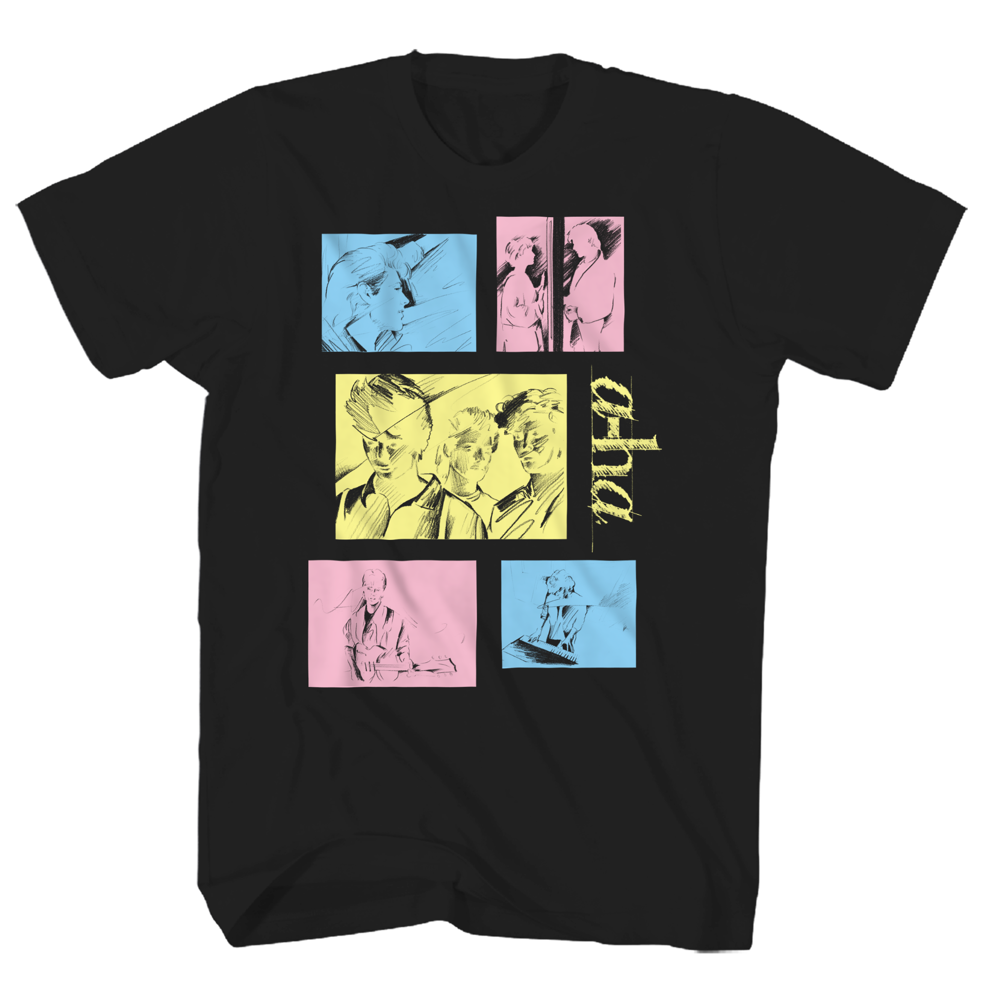 A-HA TOUR TAKE ON ME BLACK T-SHIRT