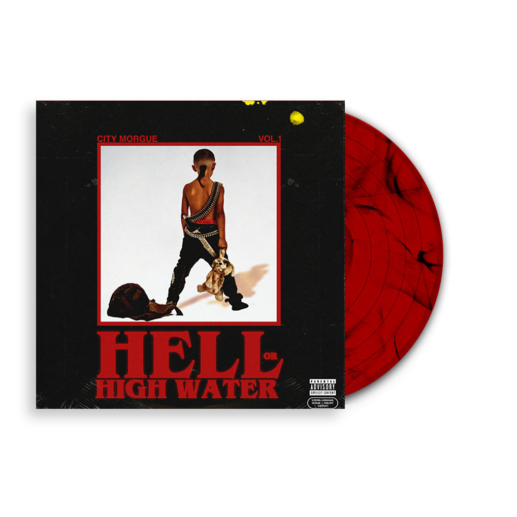 CITY MORGUE ‘VOL. 1 HELL OR HIGH WATER’ LP (Limited Edition  – Only 500 Made, Clear Red, Black Swirl Vinyl)