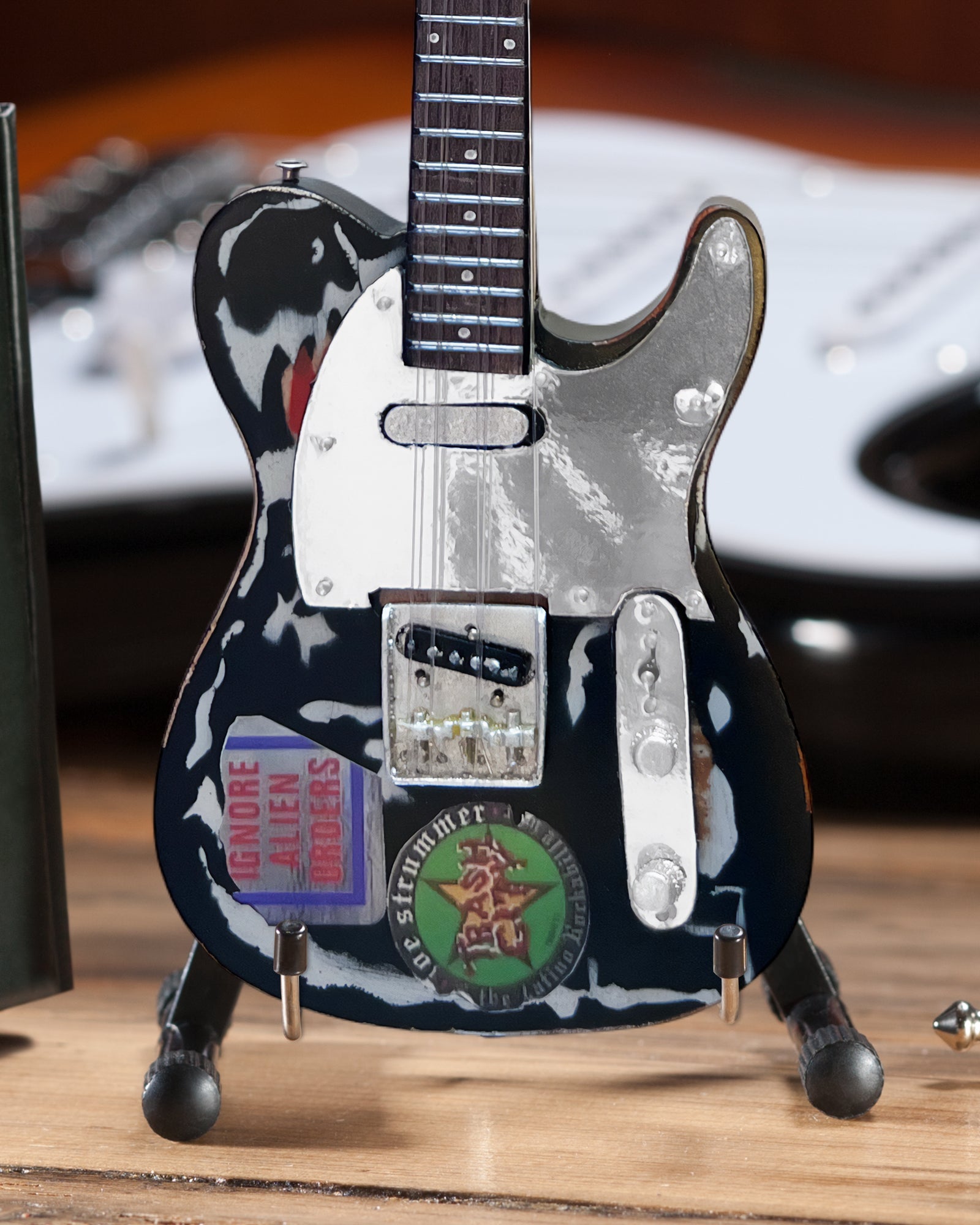 OFFICIALLY LICENSED JOE STRUMMER FENDER™ TELECASTER™ SIGNATURE RELIC MINI GUITAR REPLICA