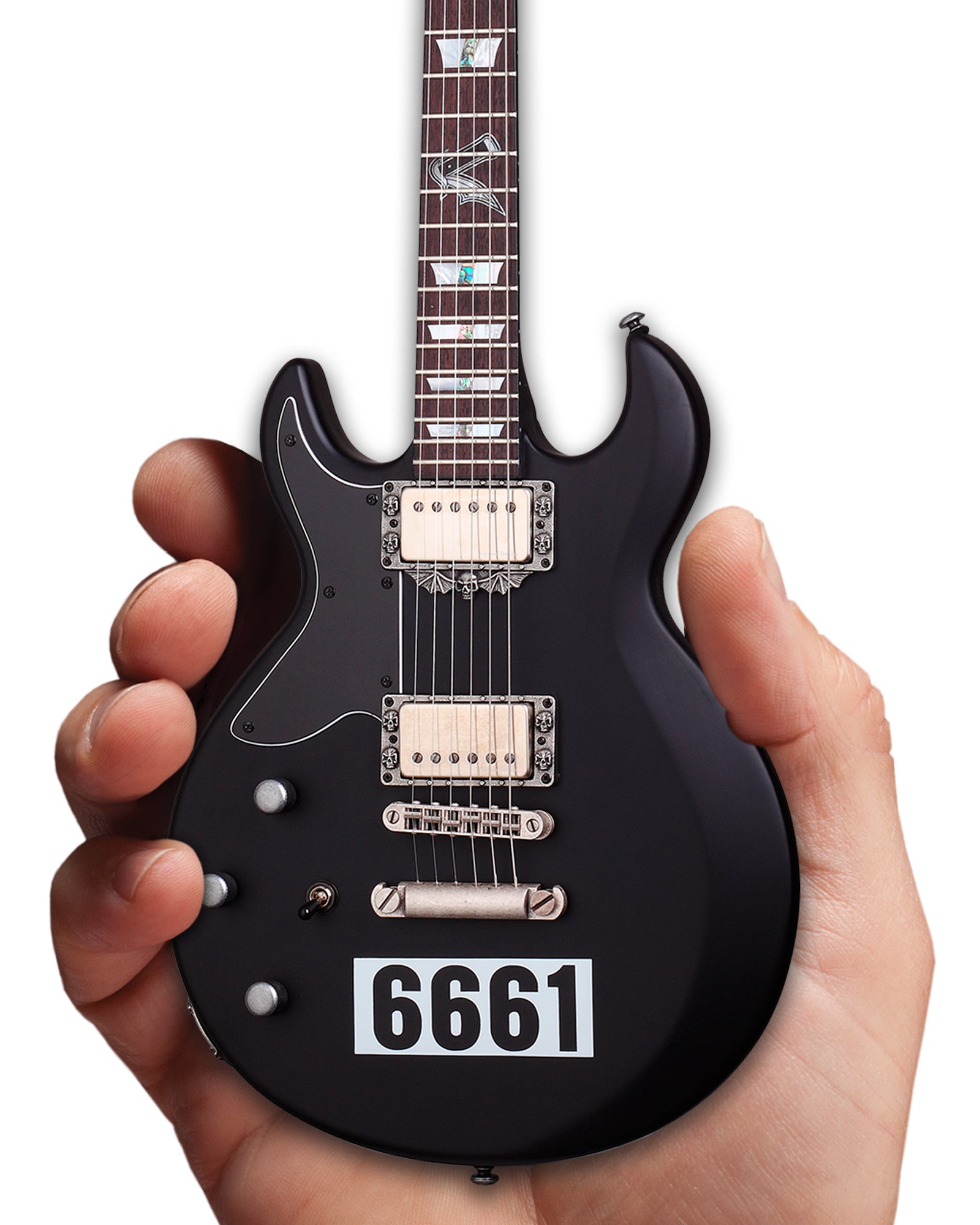 OFFICIALLY LICENSED ZACKY VENGEANCE SATIN BLACK 6661 SCHECTER MINI GUI