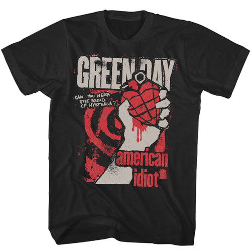 GREEN DAY "AMERICAN IDIOT HYSTERIA TEE" T-SHIRT