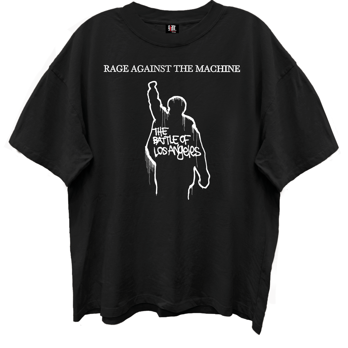 RAGE AGAINST THE MACHINE BATTLE OF LOS ANGELES GIANT VINTAGE BLACK T-S RAGE AGAINST THE MACHINE BATTLE OF LOS ANGELES GIANT VINTAGE BLACK T-S