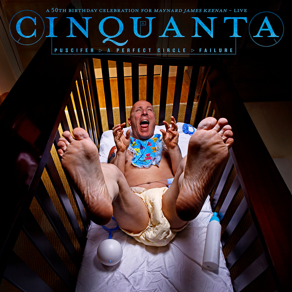 MAYNARD JAMES KEENAN'CINQUANTA' 2LP - feat. Puscifer, A Perfect Circle, and Failure (Limited Edition ' Clear Blue w/ Red & Pink Swirl Vinyl)