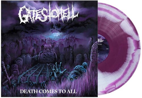 GATES TO HELL'DEATH COMES TO ALL' LP (Purple & White Swirl Vinyl)