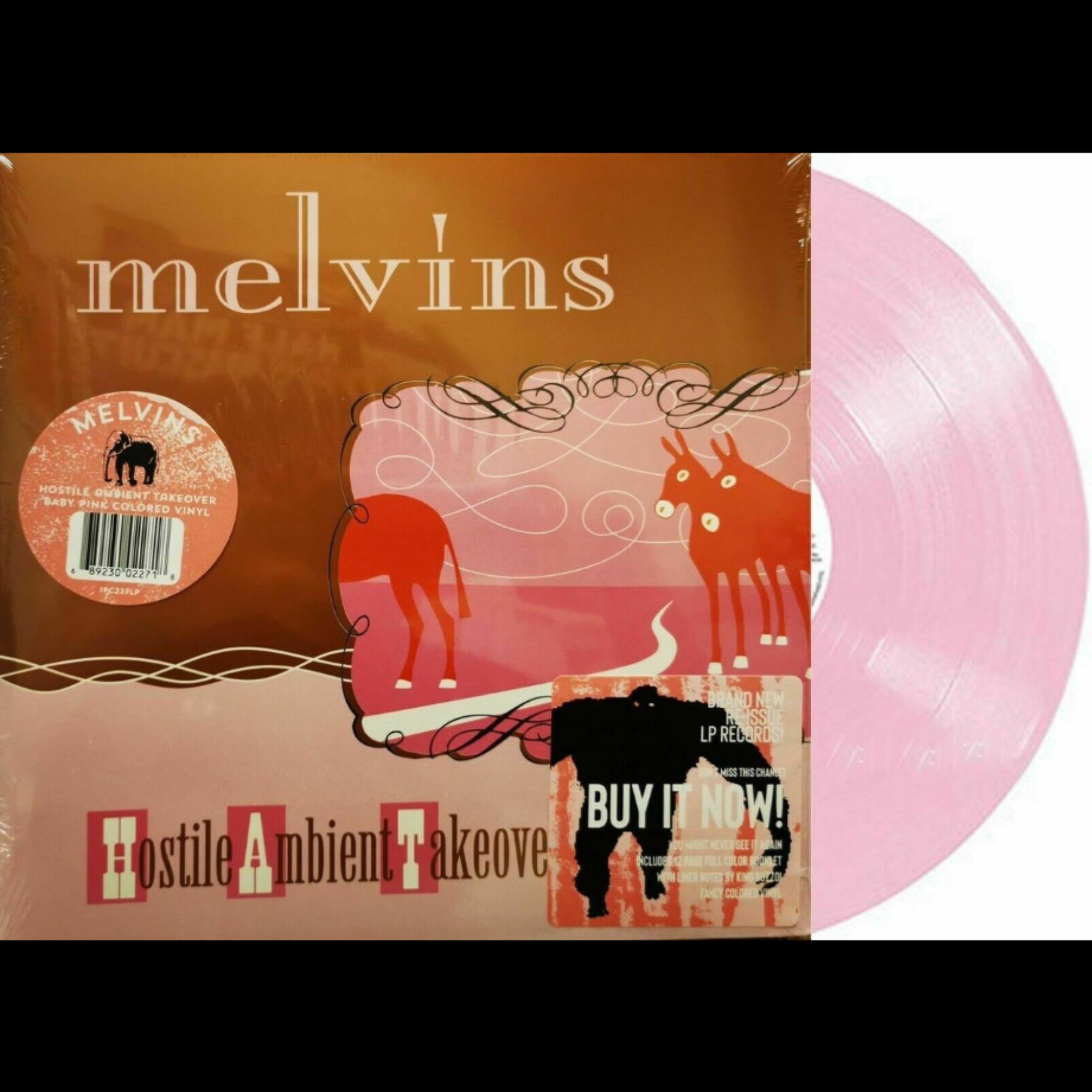 MELVINS 'HOSTILE AMBIENT TAKEOVER' LP (Pink Vinyl)