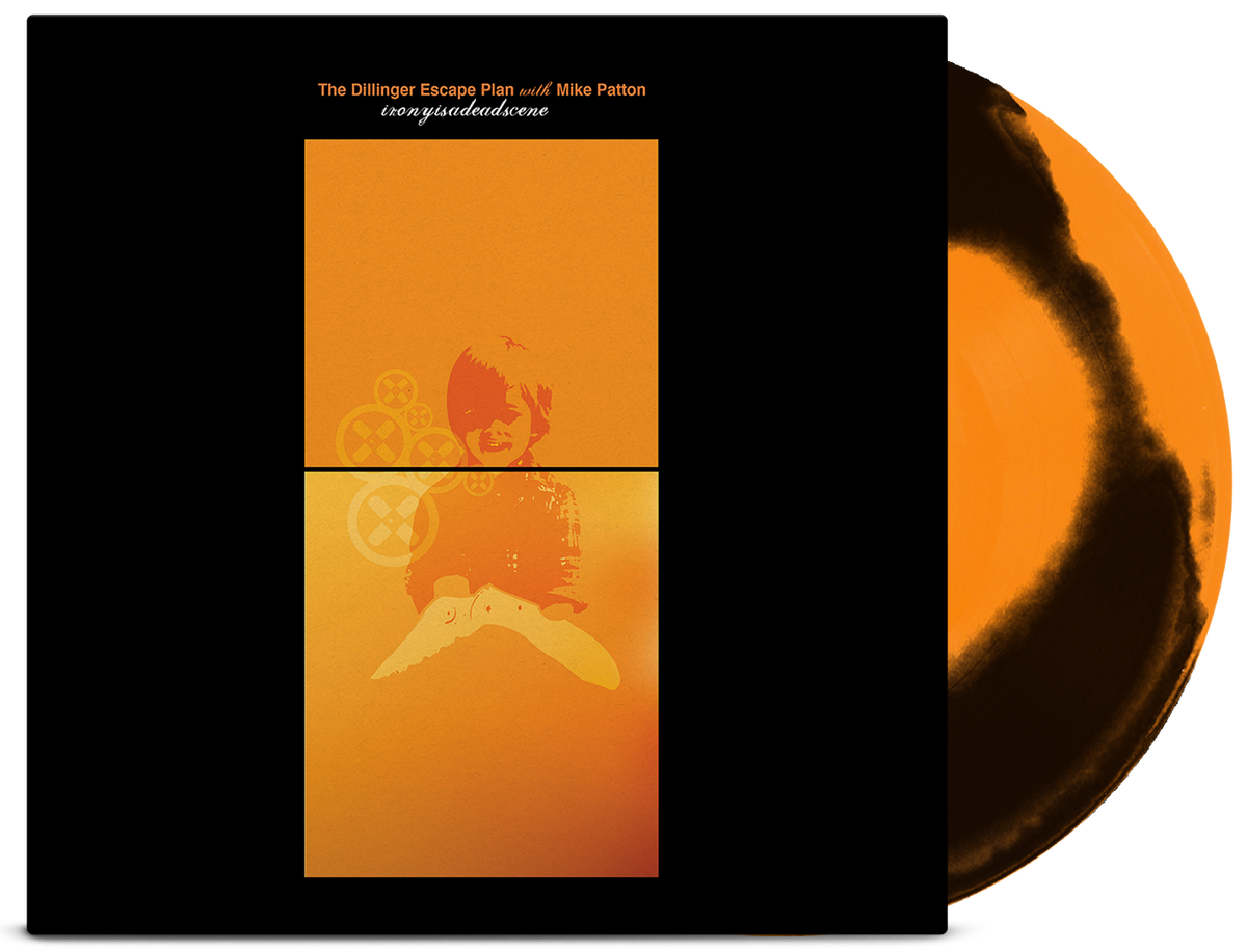 THE DILLINGER ESCAPE PLAN 'IRONY IS A DEAD SCENE' LIMITED-EDITION TANGERINE & BLACK LP ' ONLY 500 MADE