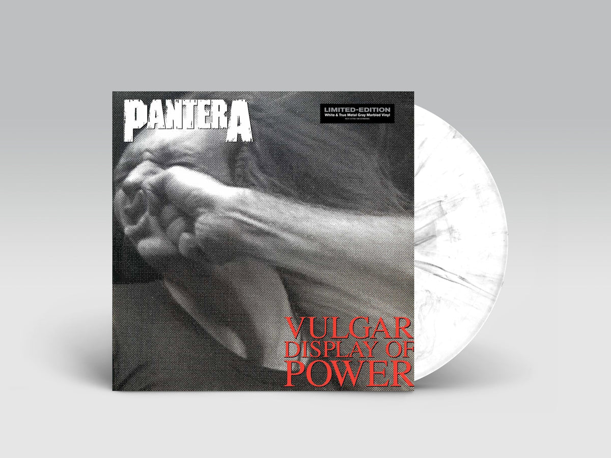 PANTERA 'VULGAR DISPLAY OF POWER' LP - MARBLED/WHITE/GREY