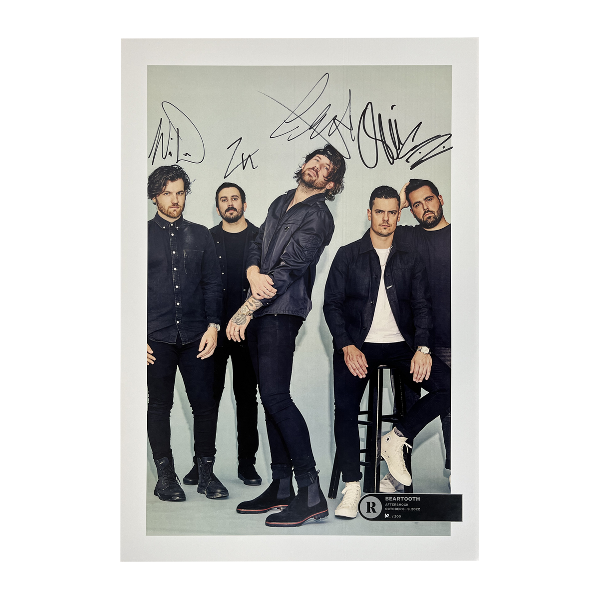 BEARTOOTH X AFTERSHOCK FESTIVAL 2022 LIMITED EDITION SIGNED POSTER