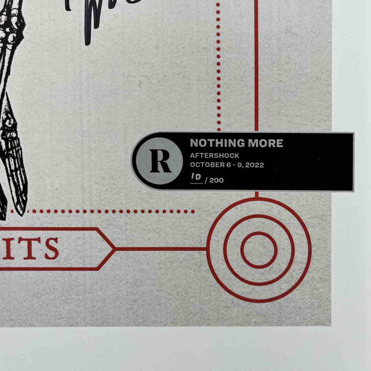 NOTHING MORE X AFTERSHOCK FESTIVAL 2022 LIMITED EDITION SIGNED POSTER