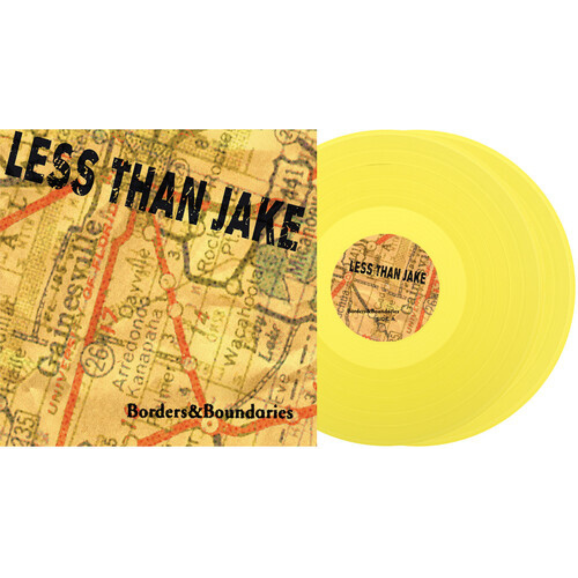 LESS THAN JAKE 'BORDERS & BOUNDARIES' 2LP (25th Anniversary, Yellow Vinyl)