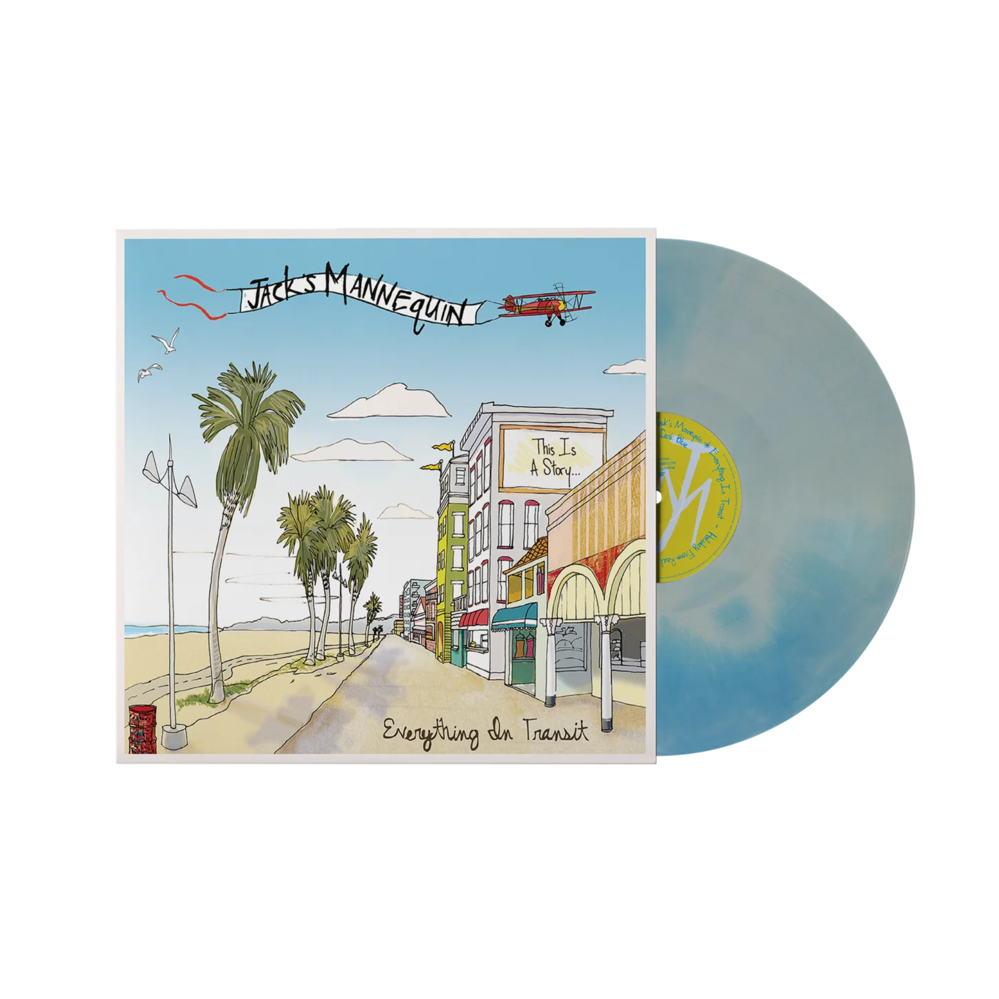 JACK'S MANNEQUIN ‘EVERYTHING IN TRANSIT’ 20TH ANNIVERSARY LP (White & Sky Blue Galaxy Vinyl)