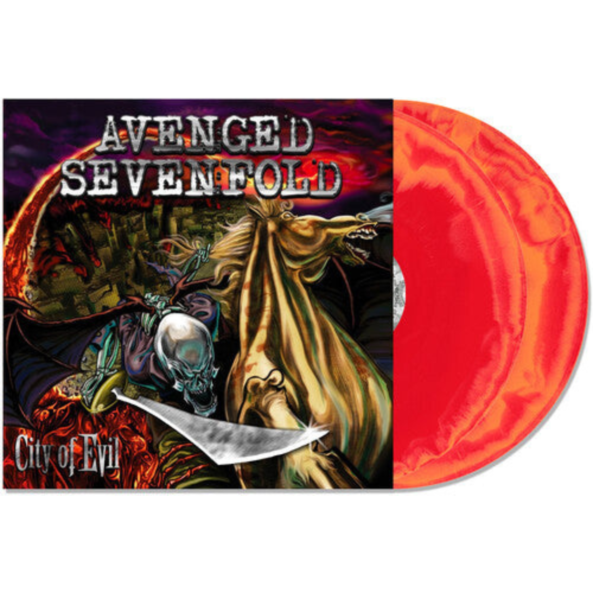 AVENGED SEVENFOLD 'CITY OF EVIL' 2LP (Anniversary Edition, Orange/Red
