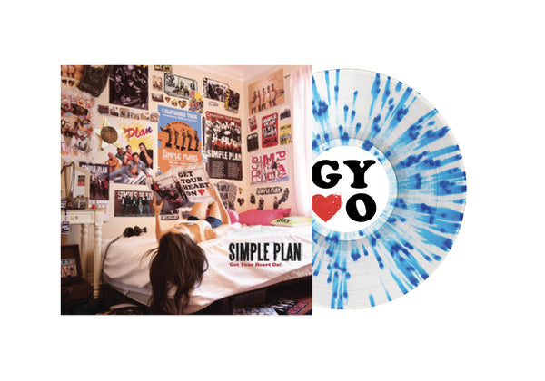 SIMPLE PLAN ‘GET YOUR HEART ON!’ LP (Limited Edition – Only 500 Made, Clear w/ Blue Splatter Vinyl)