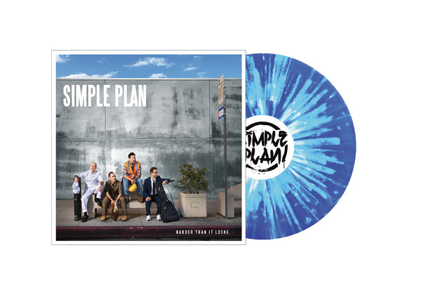 SIMPLE PLAN ‘HARDER THAN IT LOOKS’ LP (Limited Edition – Only 500 Made, Blue w/ White Splatter Vinyl)
