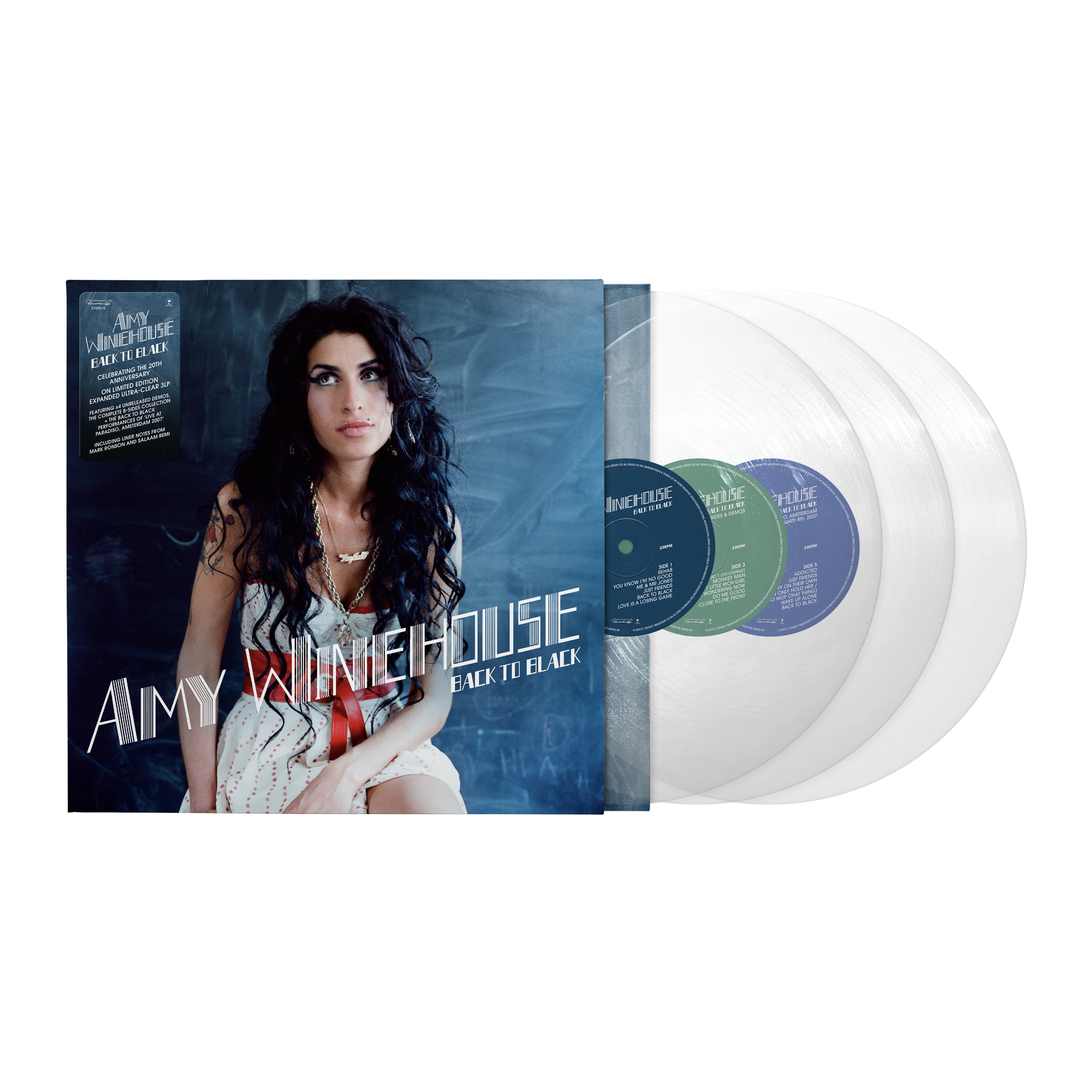 AMY WINEHOUSE 'BACK TO BLACK' 20TH ANNIVERSARY 3LP (Ultra Clear Vinyl)