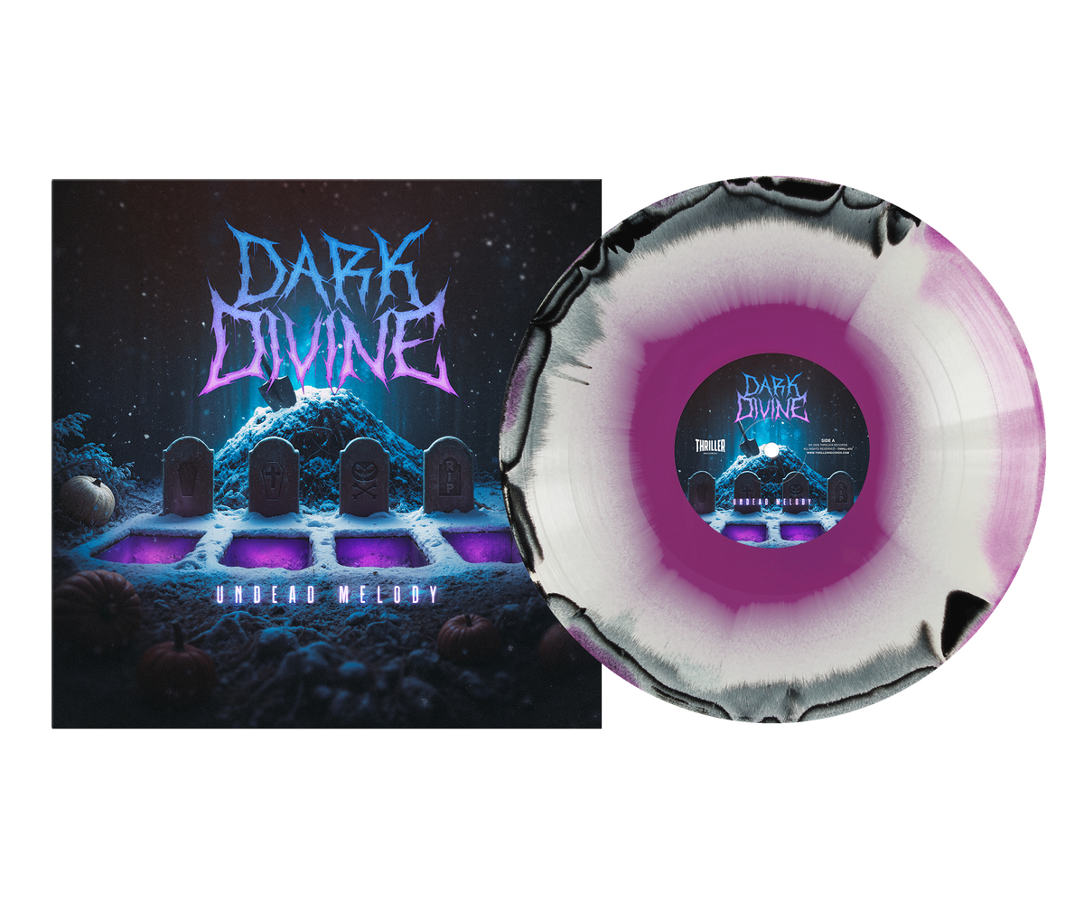 DARK DIVINE 'UNDEAD MELODY' LP - LTD. 400 - BLACK/WHITE/PURPLE/SMUSH