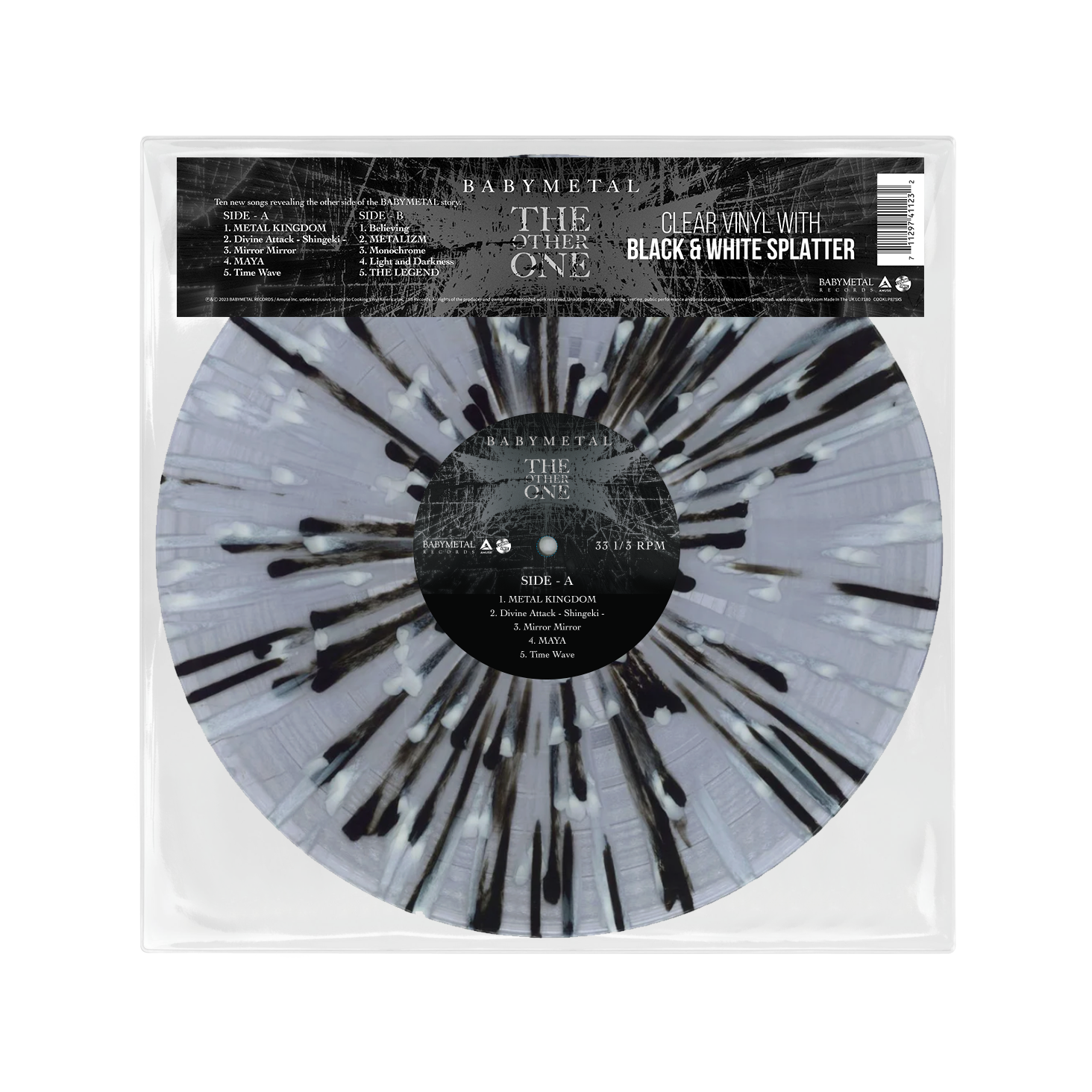 BABYMETAL 'THE OTHER ONE' LP (Clear w/Black & White Splatter Vinyl)