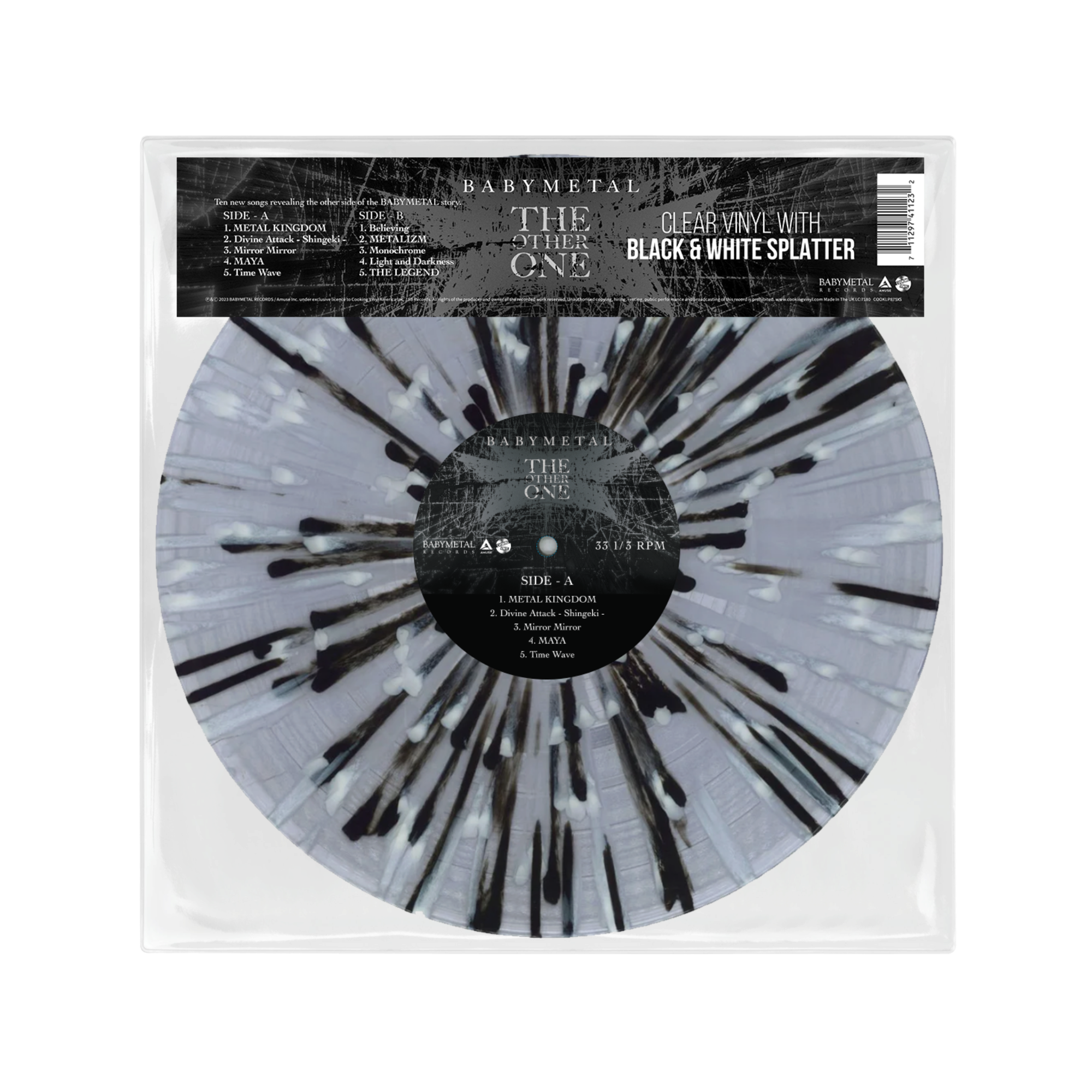 BABYMETAL 'THE OTHER ONE' LP (Clear w/Black & White Splatter Vinyl)