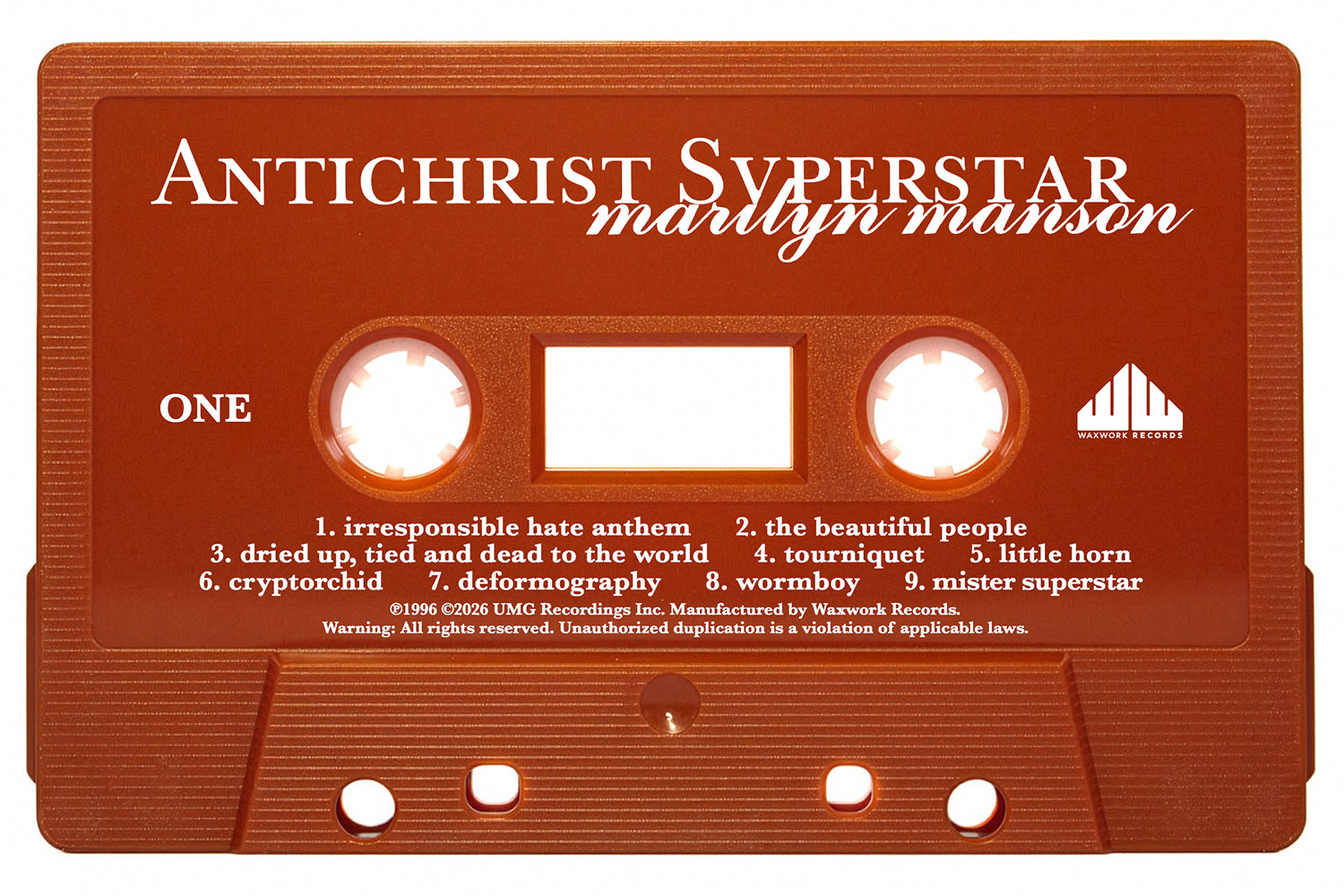 MARILYN MANSON 'ANTICHRIST SUPERSTAR' 30TH ANNIVERSARY CASSETTE