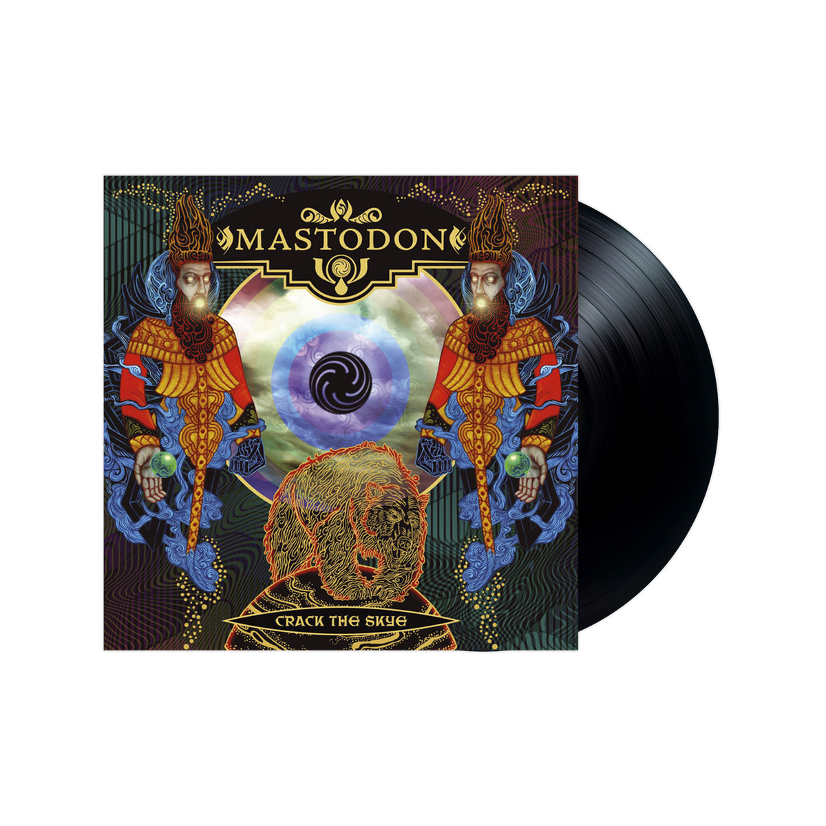 MASTODON 'CRACK THE SKYE' LP w/ SIGNED 12"x12" PAUL ROMANO PRINT & COLLECTORS EDITION MAGAZINE