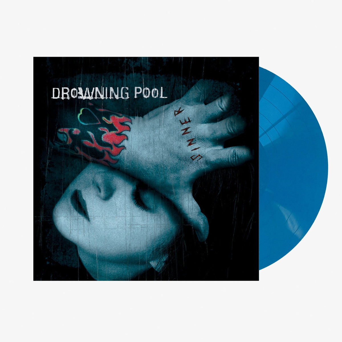 DROWNING POOL'SINNER' LIMITED-EDITION TURQUOISE BLUE LP ' ONLY 500 MADE