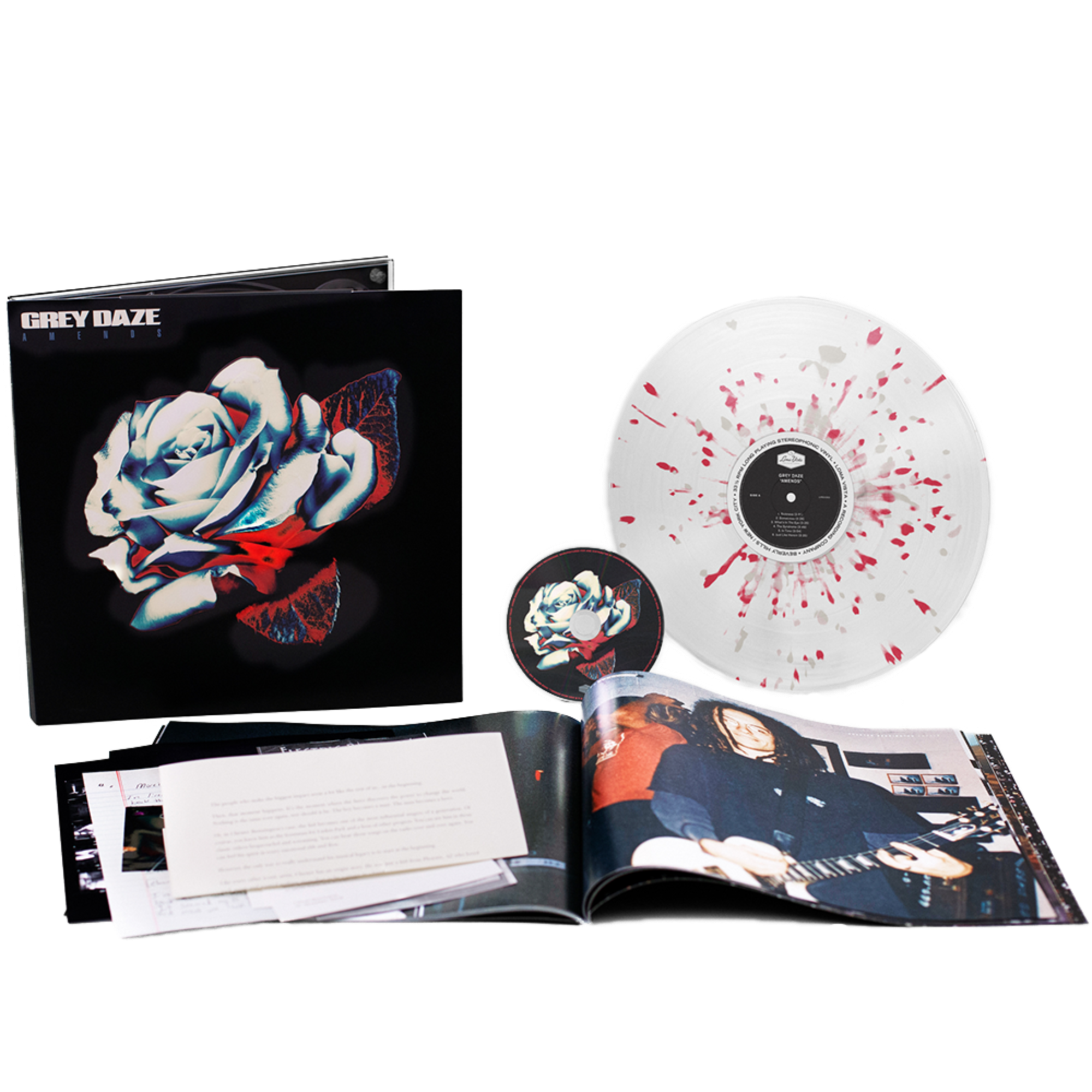 GREY DAZE 'AMENDS' LP+CD (Deluxe Edition – Bone & Red Splatter Vinyl)