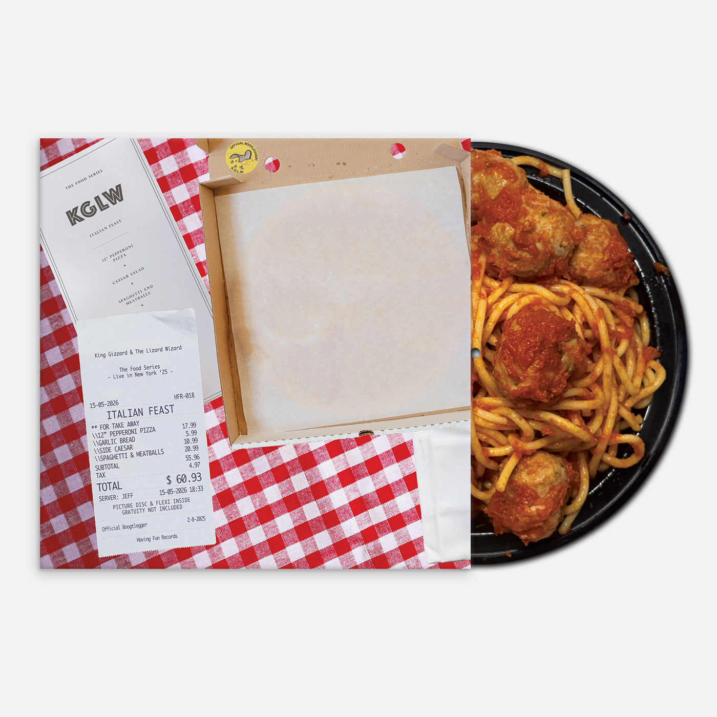 KING GIZZARD & THE LIZARD WIZARD 'ITALIAN FEAST' LP (Deluxe, Pizza & Spaghetti + Meatballs Picture Disc, Caesar Salad flexi 7" Vinyl)