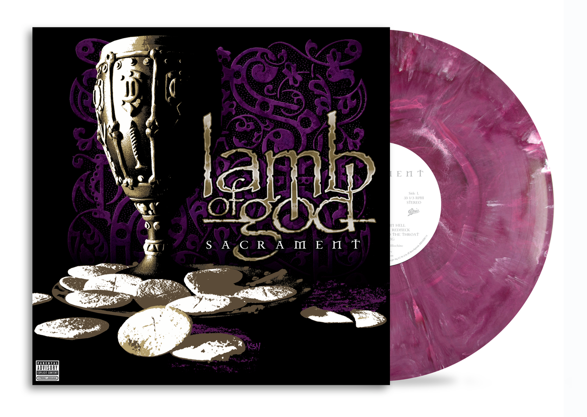 LAMB OF GOD 'SACRAMENT' LP (Limited Edition ' Only 500 Made, Purple & Burgundy Smoke Vinyl)