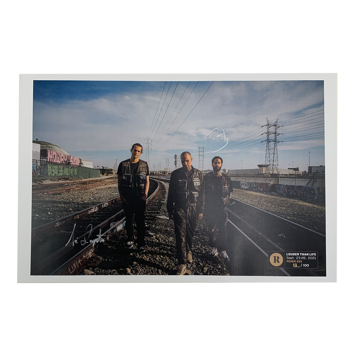 FEVER 333 X REVOLVER X LOUDER THAN LIFE - SIGNED FESTIVAL POSTER