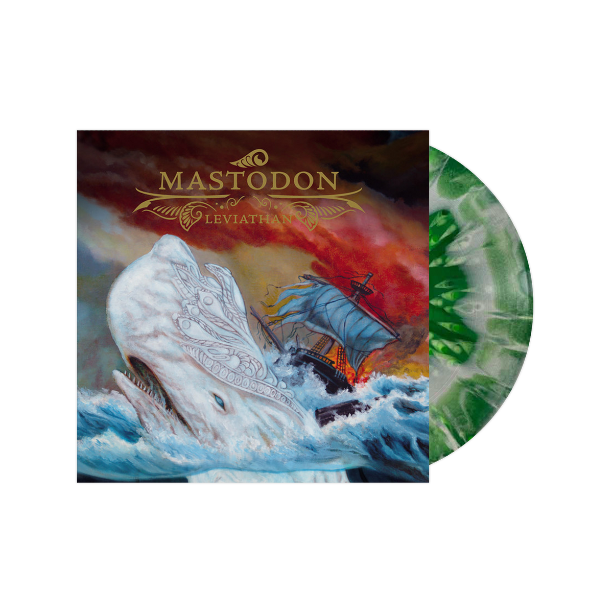 MASTODON'LEVIATHAN' LP w/ SIGNED 12"x12" PAUL ROMANO PRINT & COLLECTORS EDITION MAGAZINE