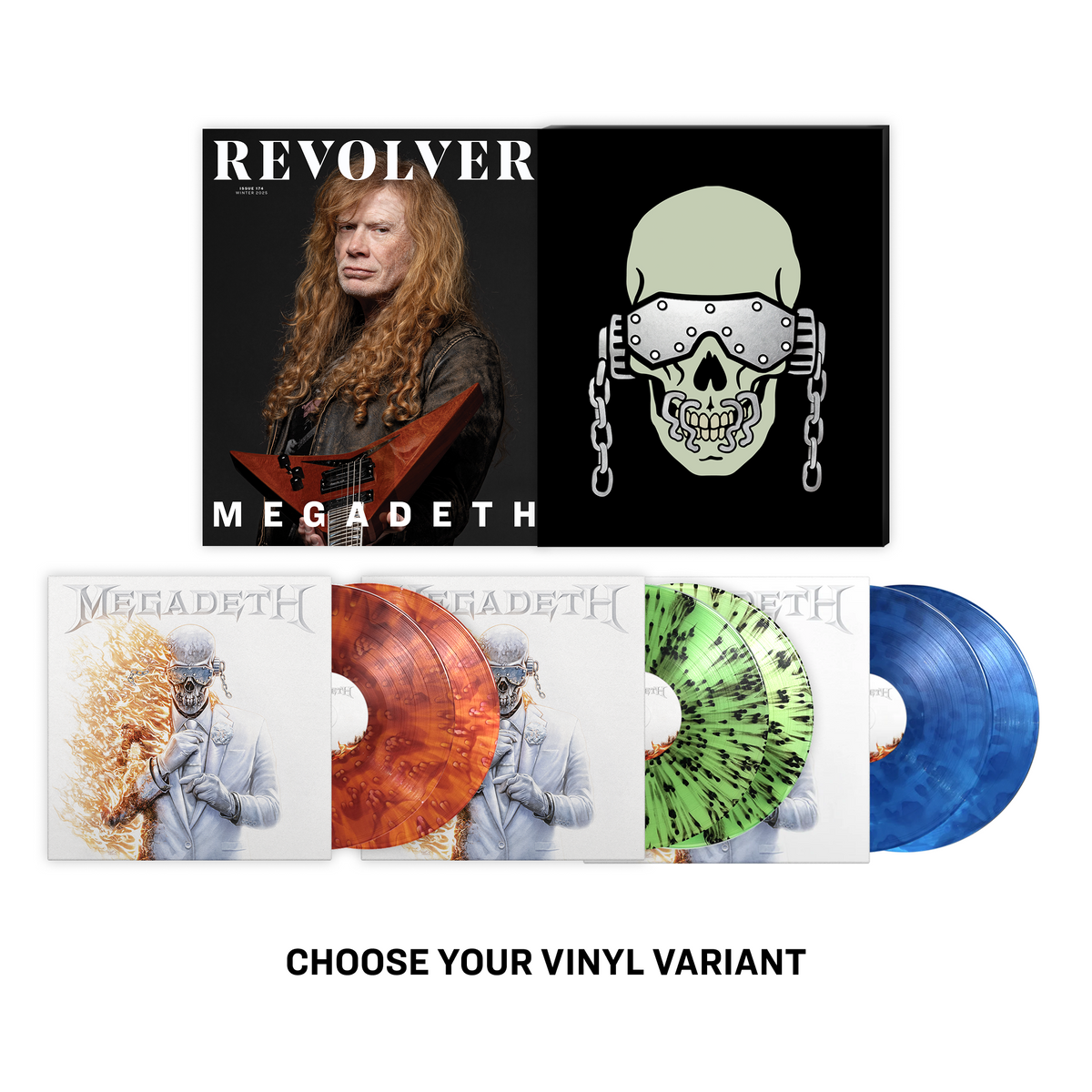 MEGADETH'MEGADETH' 2LP (Exclusive Vinyl) + REVOLVER WINTER ISSUE IN NUMBERED SLIPCASE