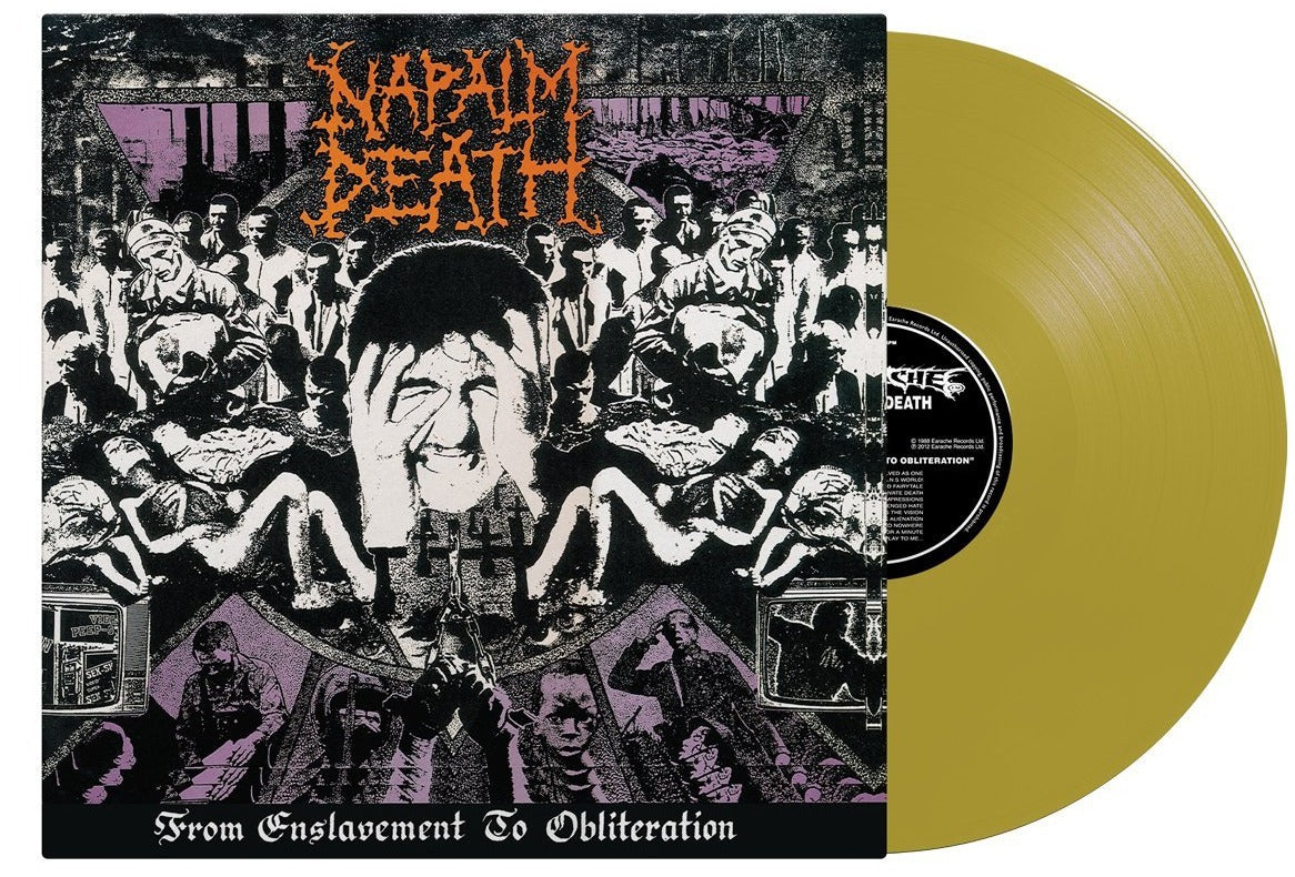 NAPALM DEATH 'FROM ENSLAVEMENT TO OBLITERATION' LIMITED EDITION GOLD VINYLâ€” ONLY 200 MADE